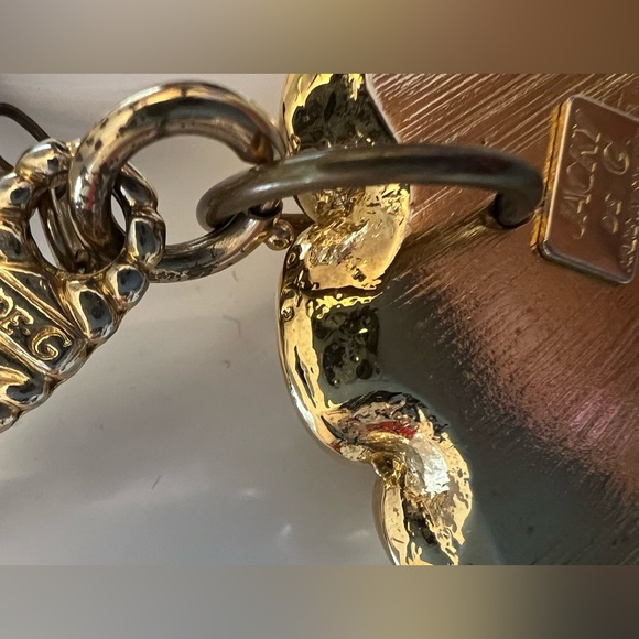 Jacky G Signed Vintage 1980's Multicolor Rhinestone Baroque Velvet Cord Necklace - Picture 4 of 7